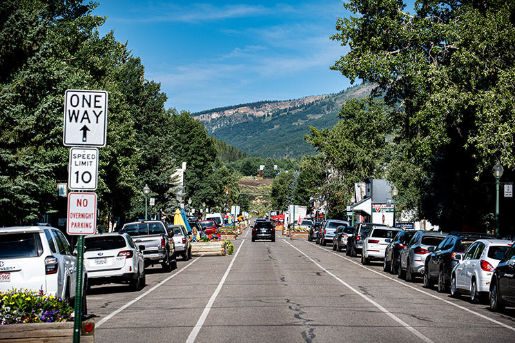 Parked cars in Crested Butte, Colorado