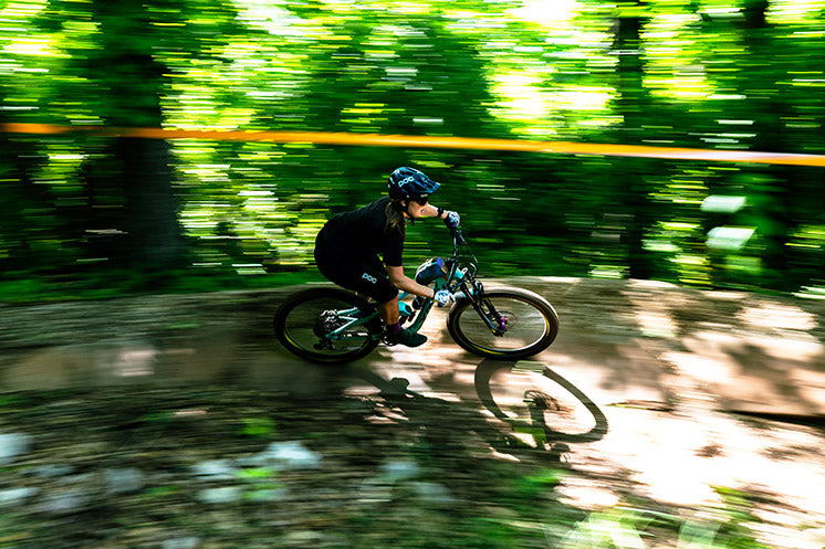 Caroline ripping dirt berm