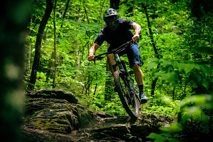 Brice Shirbach rolling over rock feature