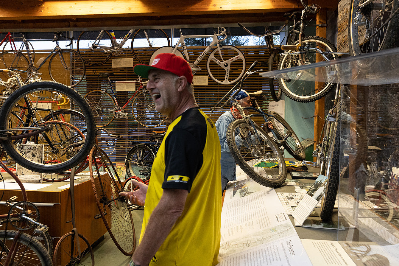 Mountain Bike Hall of Fame Member Hans Rey Inside the Marin Museum of Bicycling